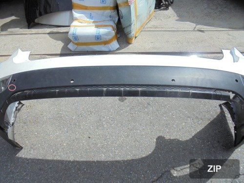 Накладка заднего бампера Palisade верхняя 86611S8000 + нижняя 86612S8000/86650S8000 с отверстиями под датчики