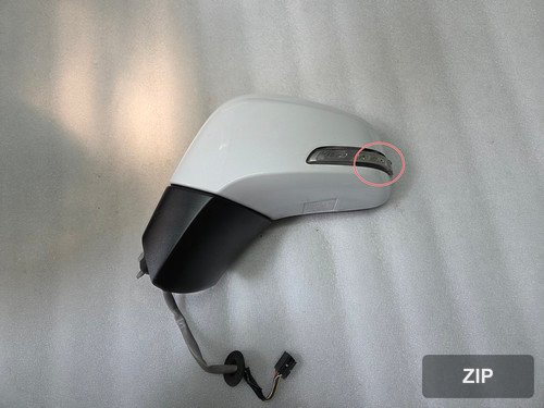 Боковое зеркало водителя с электроприводом и LED, белый перламутр, 8pin