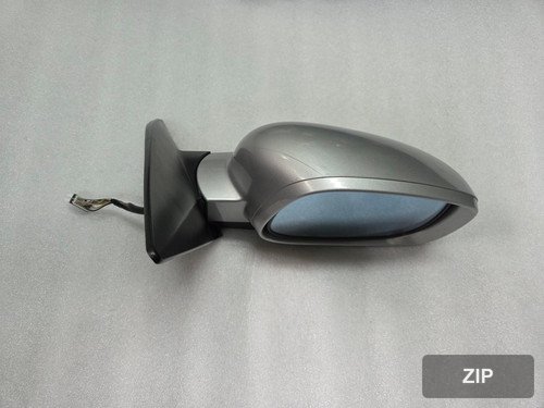 Боковое зеркало правое (10 pin) электросклад с LED подсветкой, серебристое